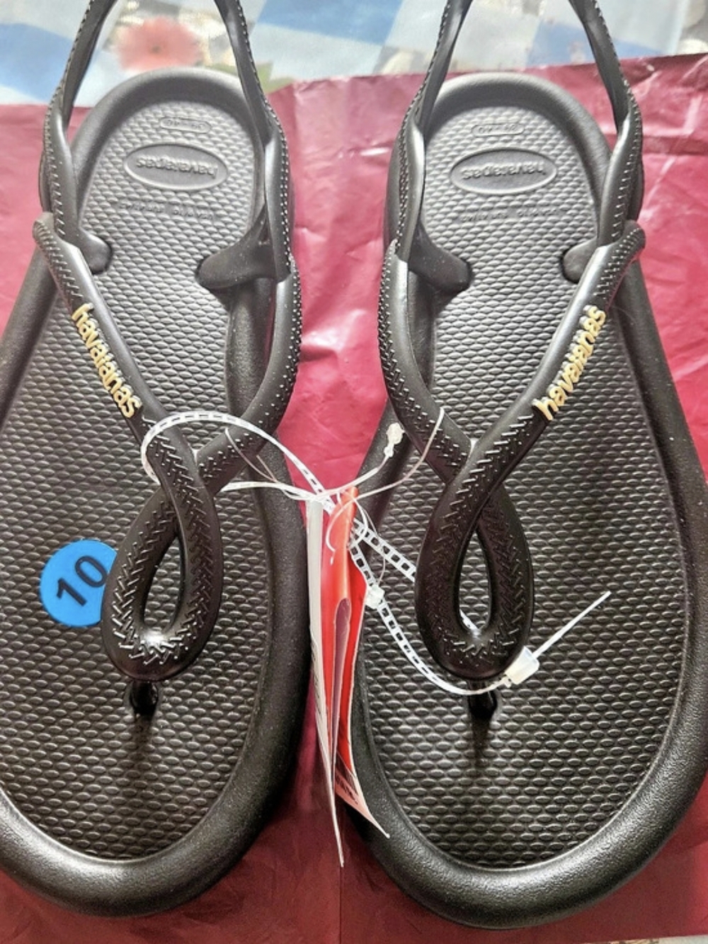 Havaianas Luna Puffe(d) FC Black US 9/10 NWT